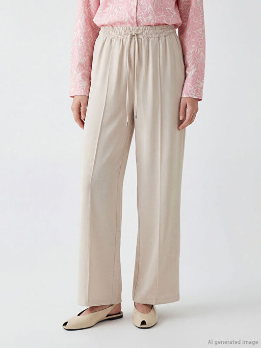 Beli Lastikli Geni? Pa?a Kad?n Pantolon