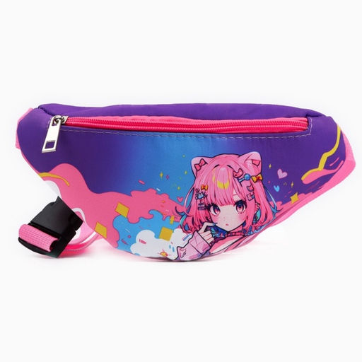 Сумка поясная детская «Девочка аниме», 20 х 10 х 6 см