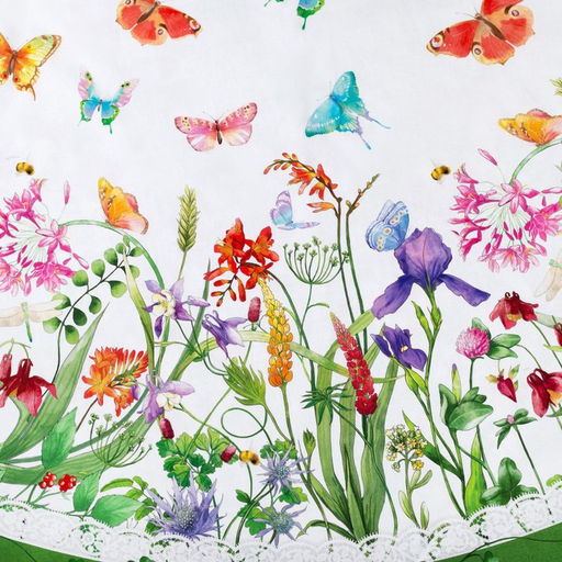 Скатерть Луговые цветы d=150 см, 100% хл, саржа 190 г/м?