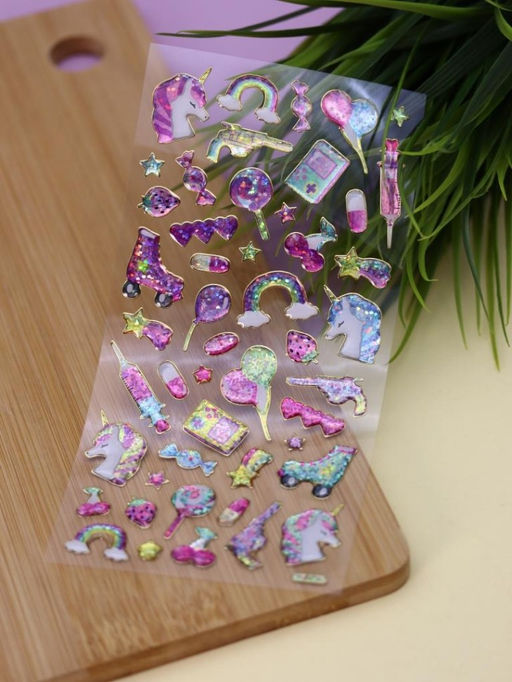 Наклейки объемные "Shiny unicorn" (20,5*9 см)