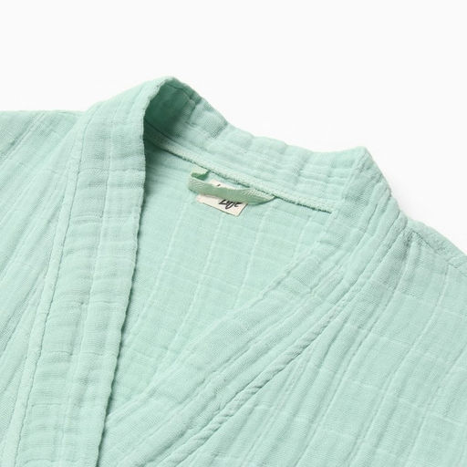 Халат жен.муслиновый LoveLife размер 46-48, цвет мятный, 100% хл, 4-сл, 235 г/м²