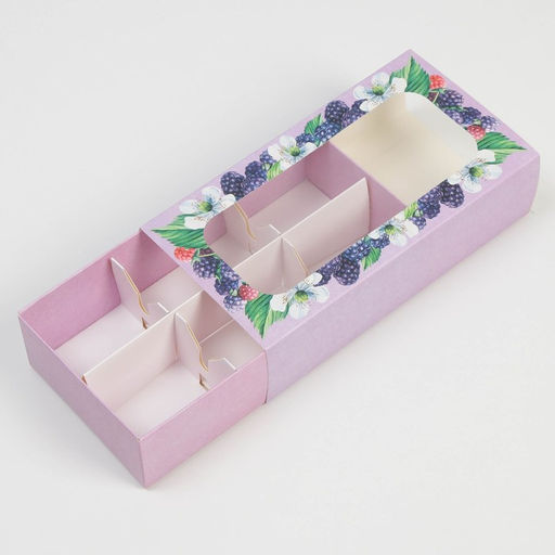 Цена за 5 шт. Коробка для конфет и кейк-попсов, кондитерская упаковка «Ягодный рай», 10 х 20 х 5 см