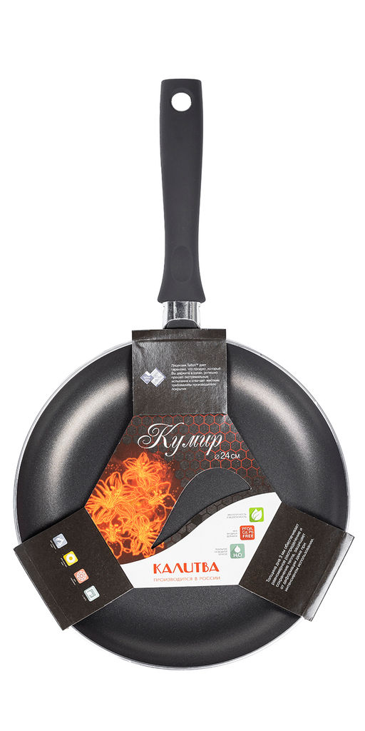 Сковорода блинная 220мм 1 ручк б/кр а/п риф дно "соты" 1892215 (серия "Кумир")