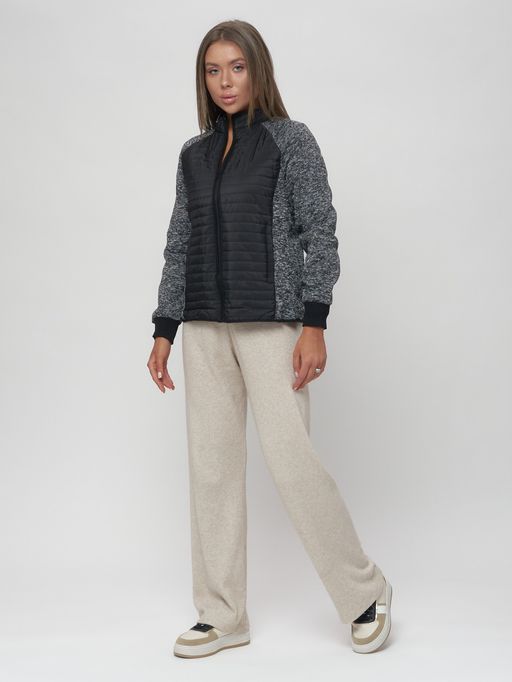 Толстовка женская на молнии черного цвета 2160Ch - Mtforce фото 3