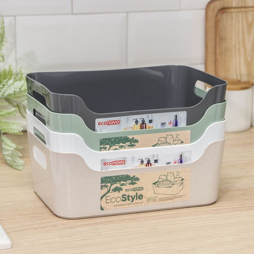 Ящик для хранения без крышки Scandi, 3.1 л, 24×17×9 см, МИКС