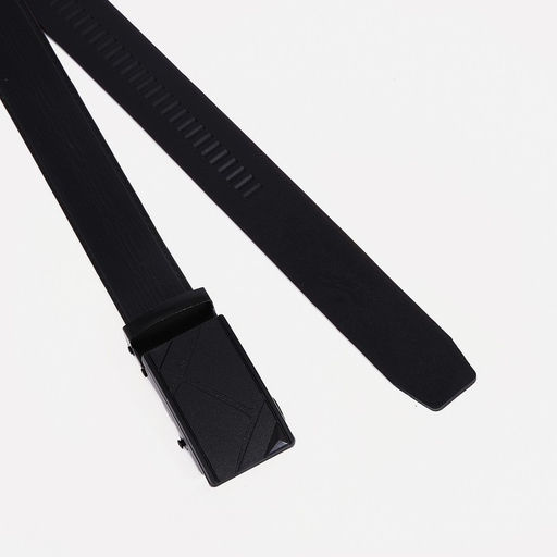 Ремень мужской, ширина 3,5 см, автомат, пряжка тёмный металл, цвет чёрный - Simaland фото 2