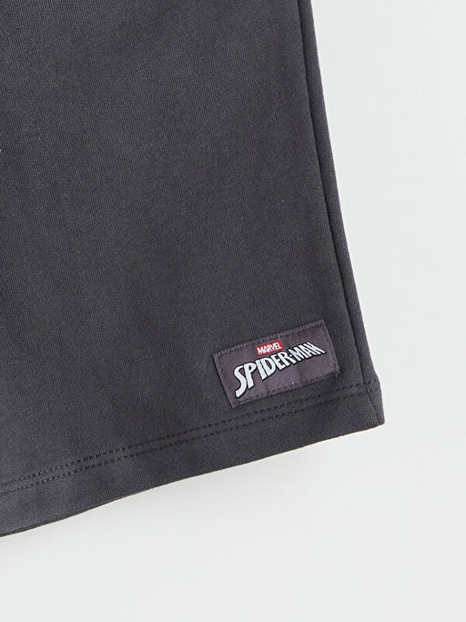 Beli Lastikli Spider-Man Bask?l? Erkek ?ocuk ?ort