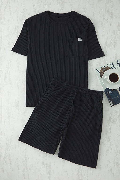 Lacivert Oversize Fit Fitilli _rme _ortlu Pijama Tak_m_ TMNSS25PT00030 - Trendyolmilla фото 2