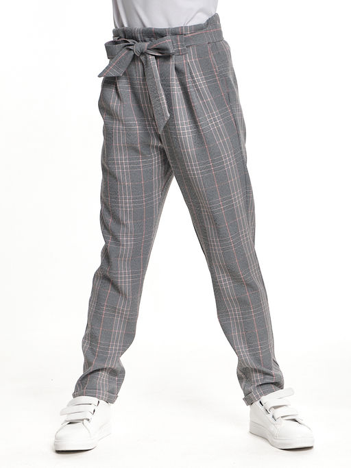 Брюки для девочки в клетку 22-6688 клетка/синий - Mini maxi фото 7