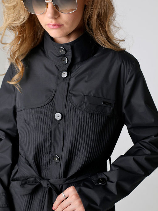 24132 Плащ черный - Dizzyway фото 4