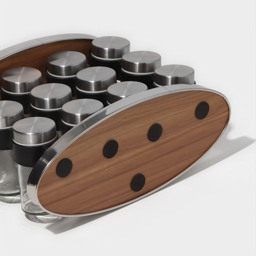 Набор баночек для специй Magistro «Модерн», на подставке, 12 шт., стекло