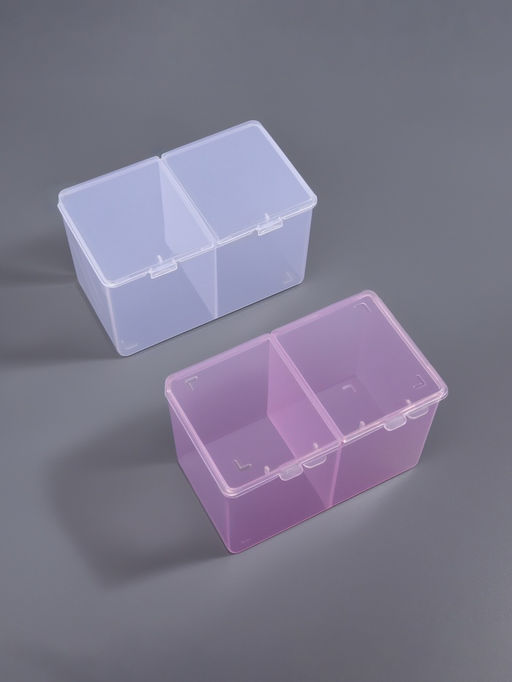 Контейнер для хранения мелочей, 2 секции, 6.7×12.5×7.5 см, МИКС