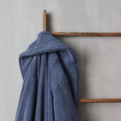 Халат махровый мужской SL HOME: Basic «Ривьера», размер S, хлопок 100%, синий