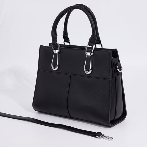 Сумка-тоут на молнии, цвет чёрный - Simaland фото 3