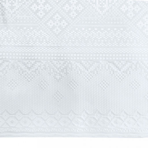 Скатерть ПВХ "Славянка" 137х280см, длина стола до 240см, на 10 персон, "LACE" гладкая, пленка сверху, белый с перламутром, упак. "классическая" п/э 28х41см т.м. "Домашняя Мода" (Китай)