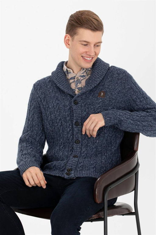 U. S. Polo Assn Мужской темно-синий трикотажный кардиган - U.s. polo assn фото 9