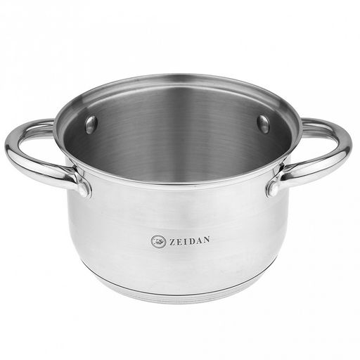 "Zeidan" "Vienna" Кастрюля из нержавеющей стали 2,1л, д16см, стеклянная крышка, ручки на корпусе и крышке металлические, комбинированная полировка снаружи, матовая полировка внутри, 5-ти степовое капсулированное индукционное дно, подарочная упаковка