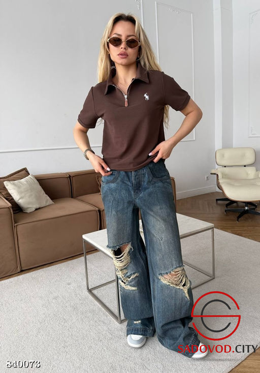 Футболка женская на полузамке - Bruno фото 8