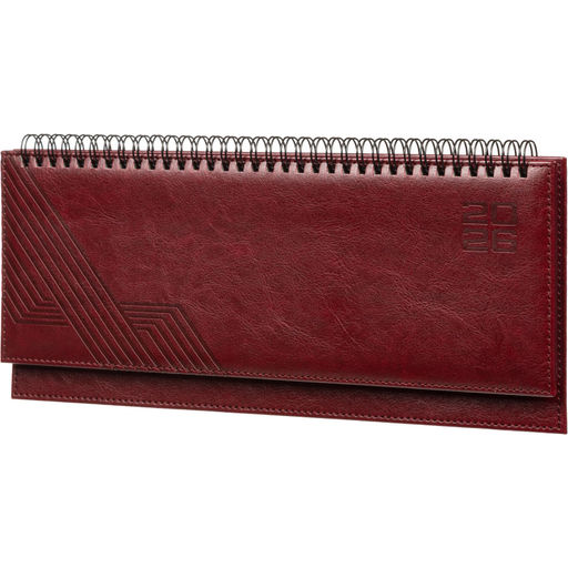 Планинг датированный 2026 ESCALADA 310x130мм, 64л, бордовый 70323