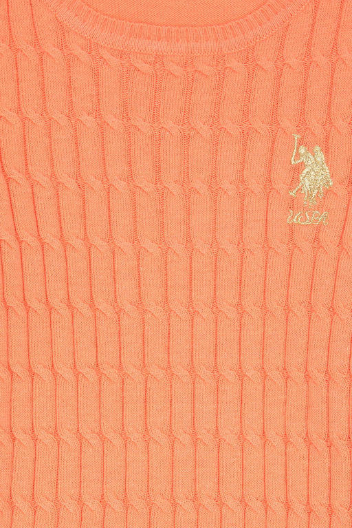 Базовый свитер лосося для девочек Неожиданная скидка в корзине - U.s. polo assn фото 3