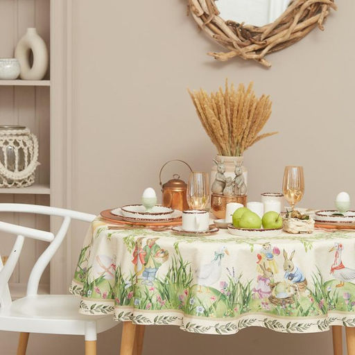 Скатерть Этель Еaster d=214см +/-3см, 100% хл, саржа 190 гр/м2  фото 14