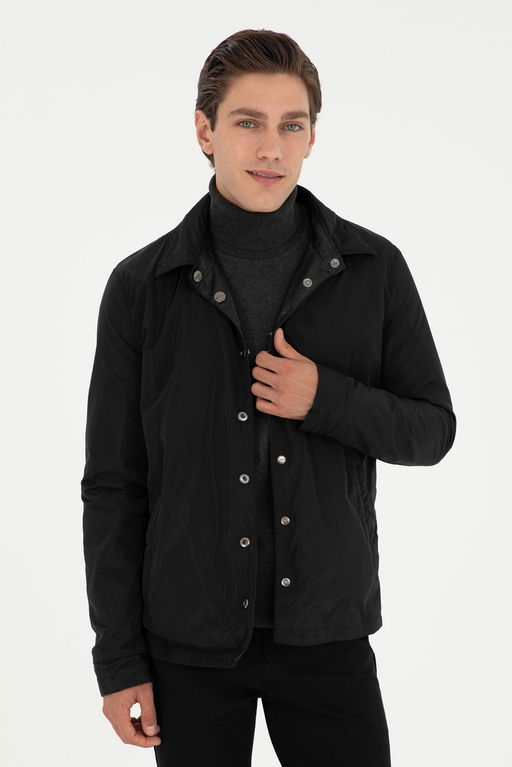 Мужская черная кожаная куртка Неожиданная скидка в корзине - U.s. polo assn фото 2