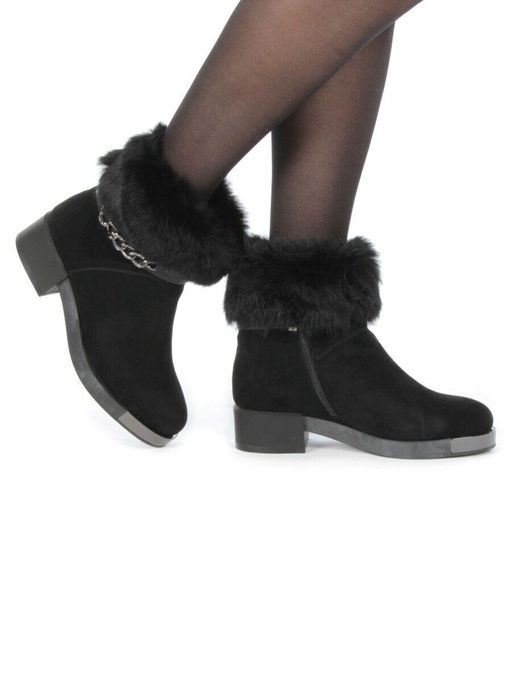 04-206W-8Y1 8J33M Ботинки зимние женские (натуральная замша, натуральный мех)