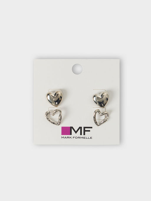 Серьги женские в форме сердца в наборе, 2 пары - Mark formelle фото 5