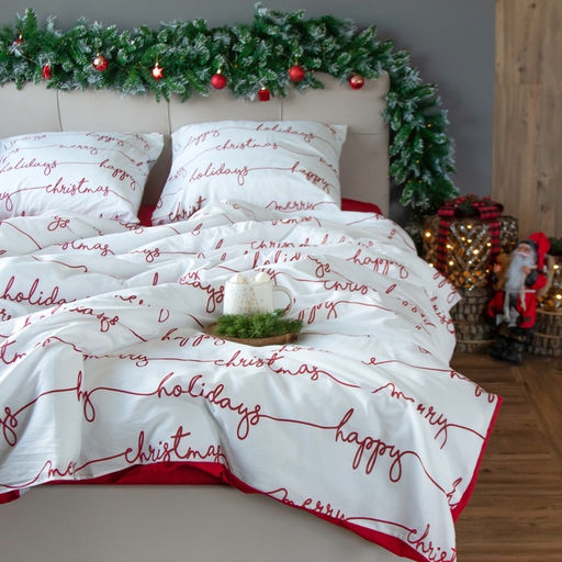Постельное бельё Этель 1.5 сп Christmas letter 143х215 см, 150х214 см, 70х70 см - 2 шт, бязь  фото 5