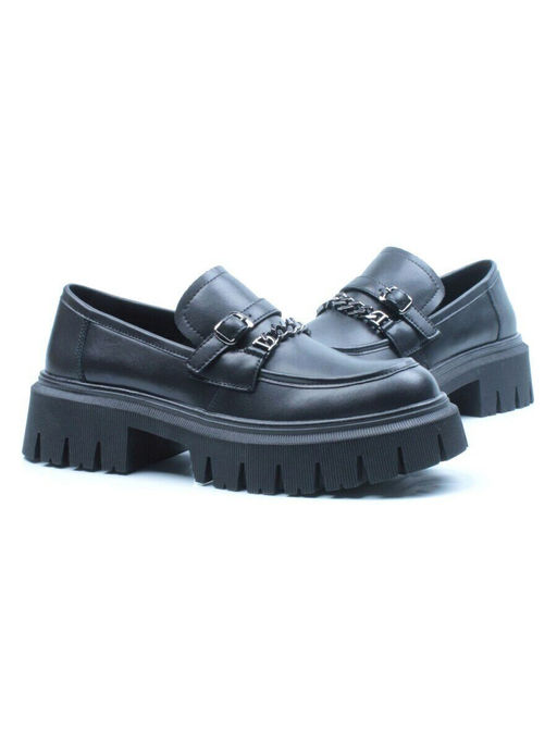 03-C1812-1 BLACK Лоферы женские (натуральная кожа)