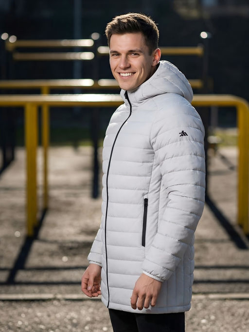 Куртка мужская удлинённая стёганая с капюшоном и графеновой подкладкой утеплитель тинсулейт - Valianly фото 94