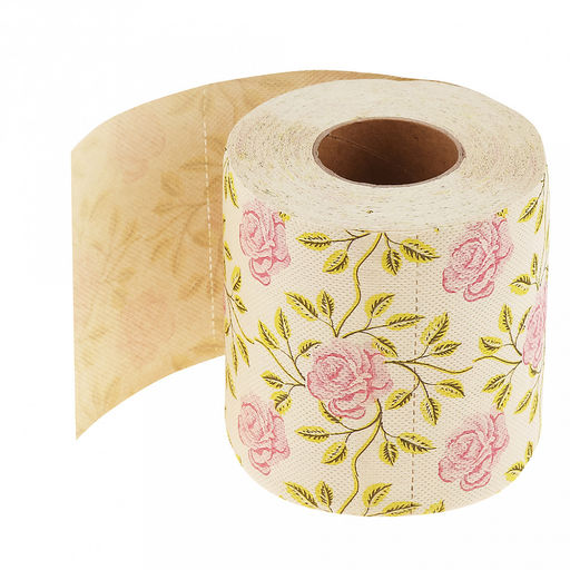 Туалетная бумага из бамбукового волокна Розы 3-х слойная, текстурированная, с перфорацией 10х10см, в п/э пленке 10х10х10см, т.м.Домашняя Мода (Китай)  фото 2
