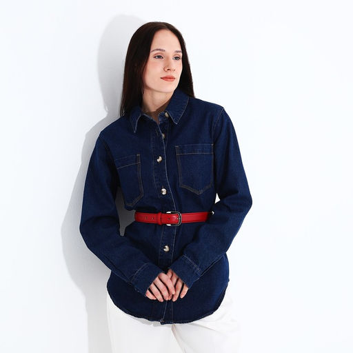 Ремень женский, ширина 3 см, винт, пряжка металл, цвет красный - Simaland фото 3