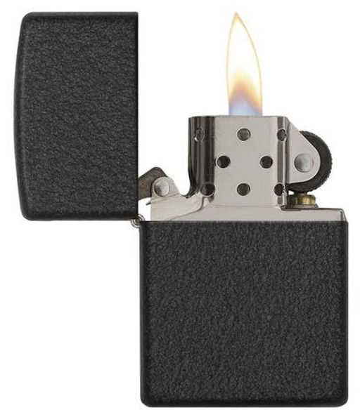 Зажигалка ZIPPO с черным покрытием с кракелюром | Classic Black Crackle 236  фото 3