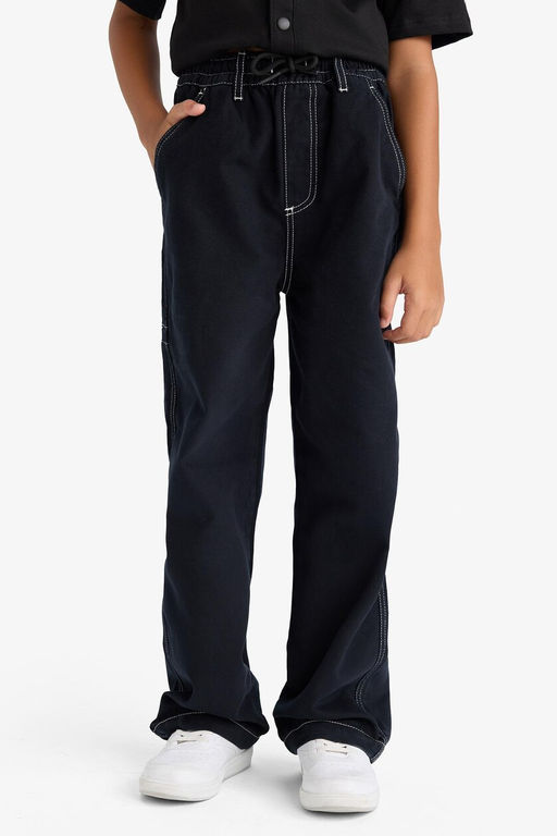 %100 Pamuk Loose Fit Standart Pa_a Gabardin Pantolon Erkek _ocuk - Defacto фото 6