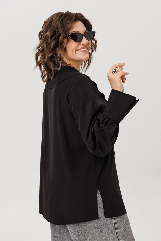 Блуза ANELLI 1679-Р черная романтика  фото 3