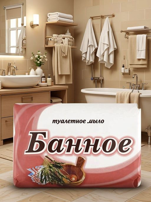 Мыло туалетное 175гр БАННОЕ - Свобода фото 4
