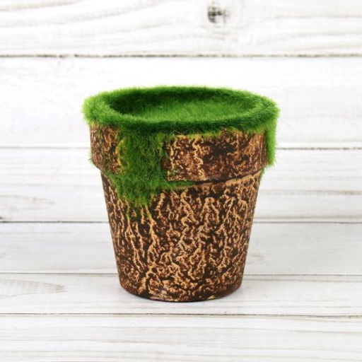 Кашпо со мхом декоративное 8х7,5 см / 16010 /уп 240/ - ГалеонТрейд фото 2