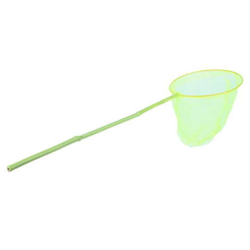 Цена за 2 шт. Сачок детский бамбуковая ручка 53 см, диаметр 20 см, МИКС