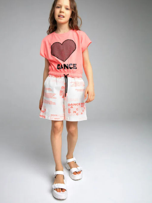 PlayToday / Шорты текстильные джинсовые для девочек  фото 4