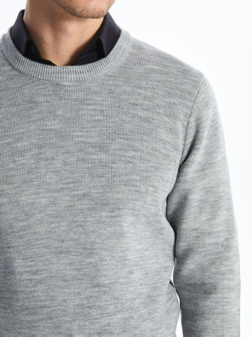 Bisiklet Yaka Erkek Triko Kazak