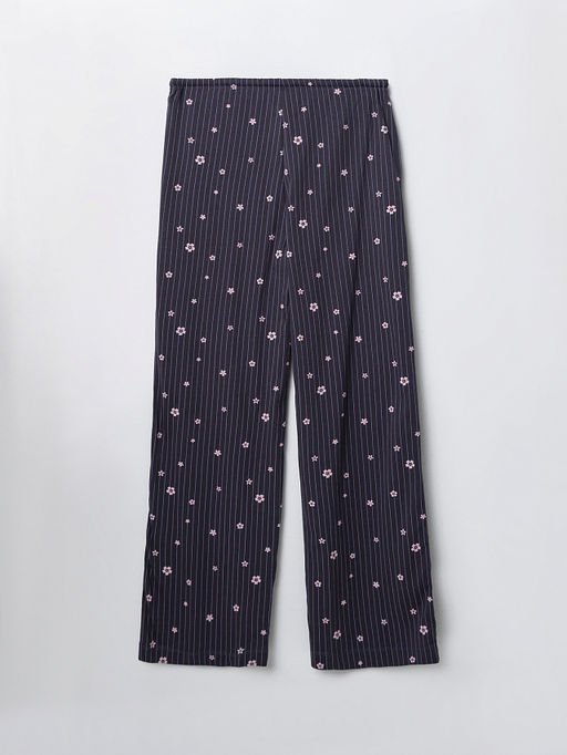 Брюки домашние женские синие с цветочным принтом - Mark formelle фото 6