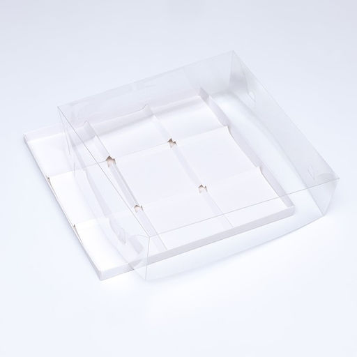 Коробка для муссовых пирожных 9 штук 30×30×8, Белый