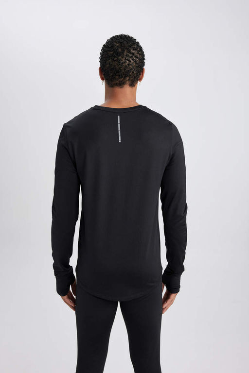 DeFactoFit Спортивная футболка узкого кроя с круглым вырезом  фото 6