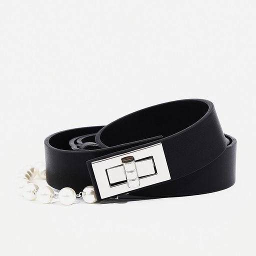Ремень женский, ширина 2.4 см, пряжка металл, цвет чёрный - Simaland фото 2