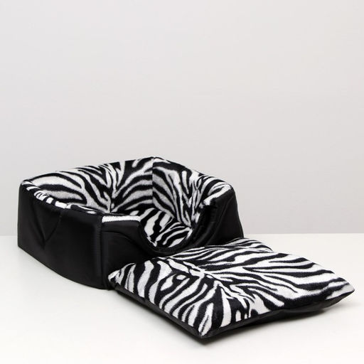 Дом-трансформер квадратный 43 х 43 х 34 см, расцветка зебра - Пижон фото 8