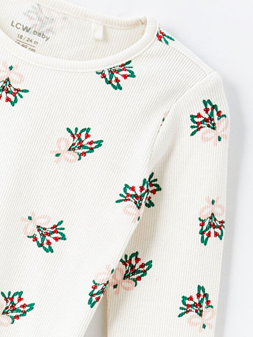 Beli Lastikli Y?lba?? Temal? K?z ?ocuk Pijama ?st - Waikiki фото 3