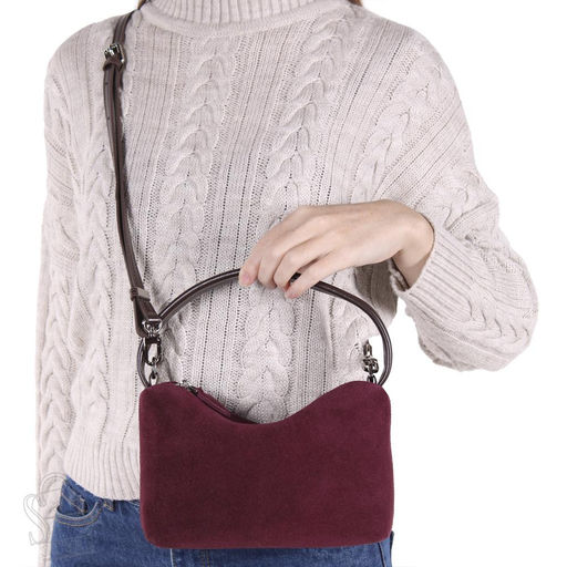 Сумка женская кожаная 990138-1NNAA wine red Natale Navetta в Новосибирске
