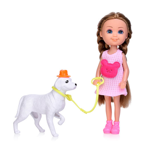 Кукла с аксессуарами "Ника с собачкой" в коробке