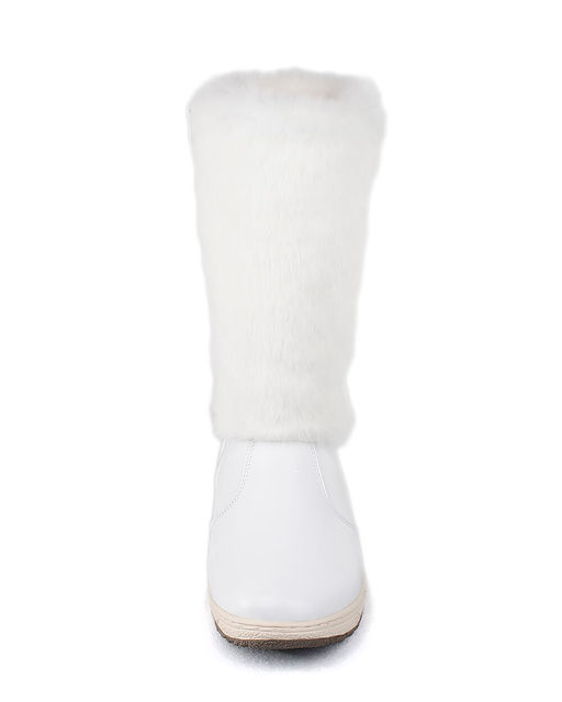 Унты женские на литой подошве., Белые.Молния